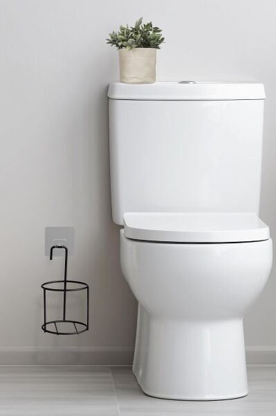Okyanus Home Siyah Eko Magic Askılı Yuvarlak Mina Wc Fırçalık