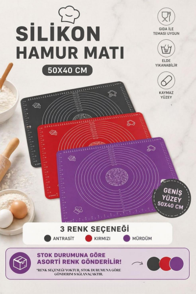 Okyanus Home Silikon Hamur Matı 40x50 cm