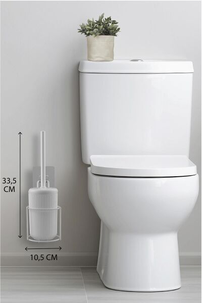 Okyanus Home Beyaz Eko Magic Askılı Yuvarlak Linea Wc Fırçalık