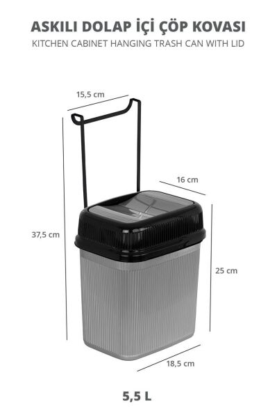 Okyanus Home Askılı Çöp Kovası 5,5 L