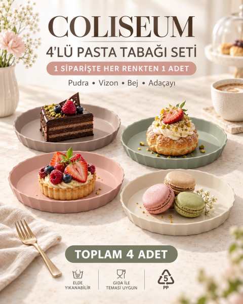 Okyanus Home Coliseum 4'lü Pasta Tabağı