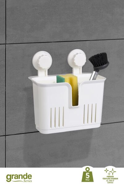 Okyanus Home Grande Mutfak ve Banyo Organizeri - 2 Fonksiyonlu - İster yapıştır, ister vidala