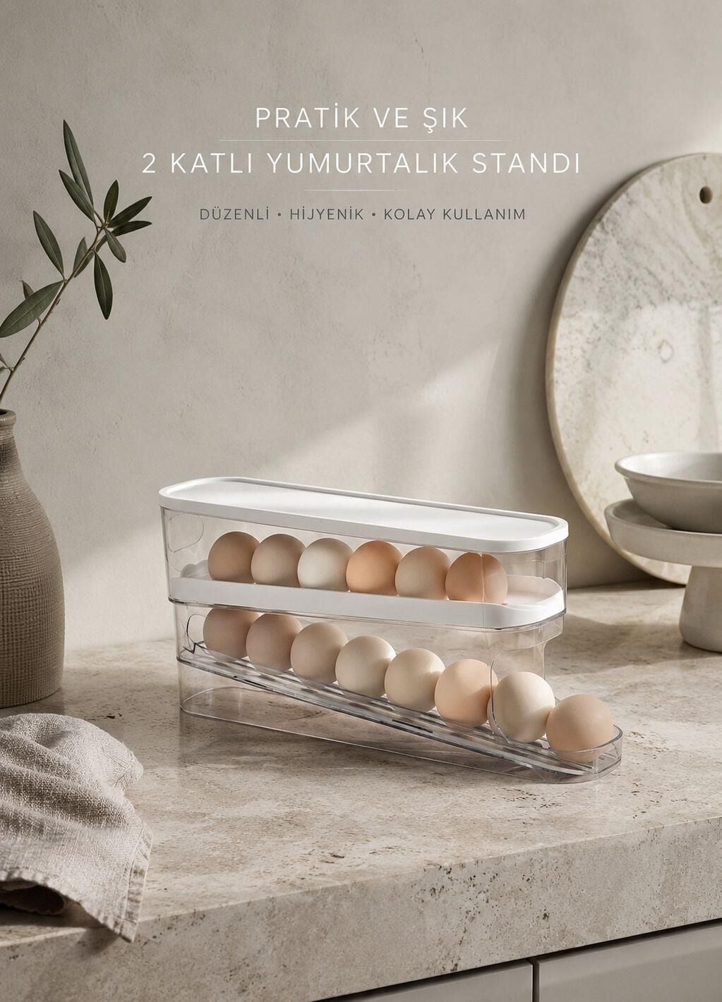 Okyanus Home İki Katlı Pratik Yumurtalık Standı