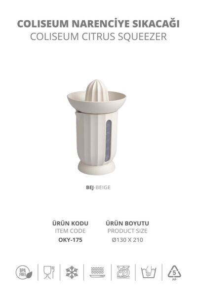 Okyanus Home Coliseum Beyaz Ölçülü Narenciye Sıkacağı