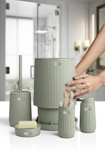 Okyanus Home Nida Yeşil 5'li Banyo Seti