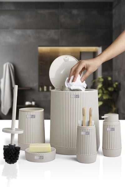 Okyanus Home Nida Bej 5'li Banyo Seti