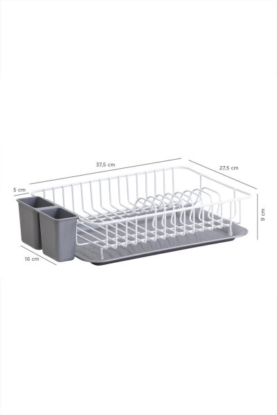 Okyanus Home Beyaz Tek Katlı Modern Tabaklık - Bulaşıklık