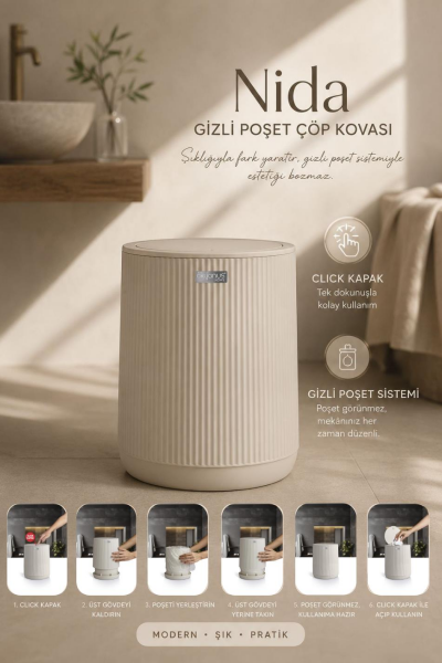 Okyanus Home Nida Bej Çöp Kovası