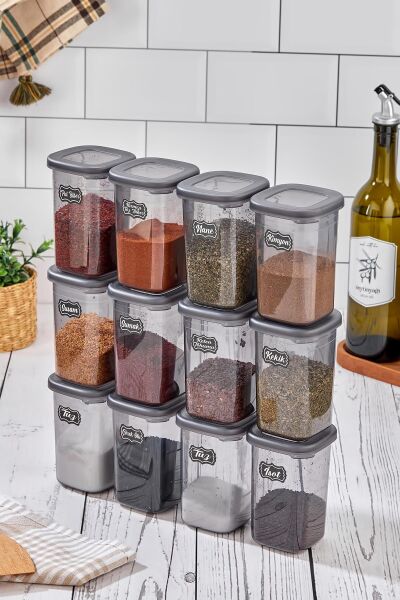 Okyanus Home 12 Adet Etiketli Baharatlık Seti 450 ml