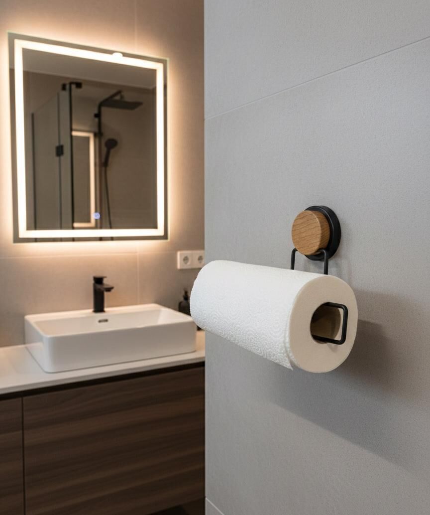 Okyanus Home Ahşap Desenli Magic Fix Sihirli Yapışkan Siyah Kağıt Havluluk
