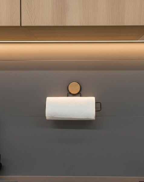 Okyanus Home Ahşap Desenli Magic Fix Sihirli Yapışkan Siyah Kağıt Havluluk