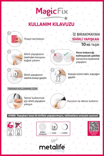 Okyanus Home Ahşap Desenli Magic Fix Sihirli Yapışkan Siyah Saç Kurutma Makine Askısı