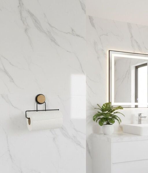 Okyanus Home Ahşap Desenli Magic Fix Sihirli Yapışkan Siyah Kağıt Havluluk