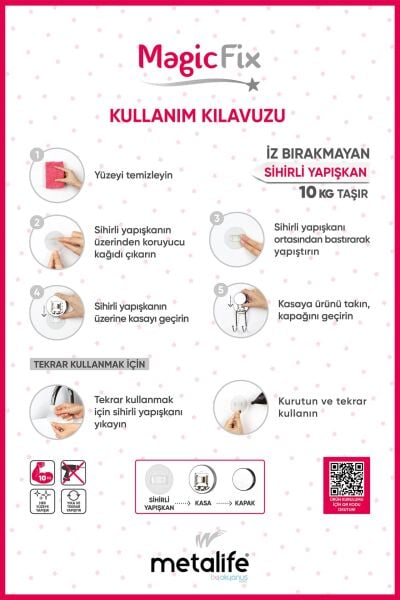 Okyanus Home Magic Fix Yuvarlak Havluluk - İz Bırakmayan Sihirli Yapışkan