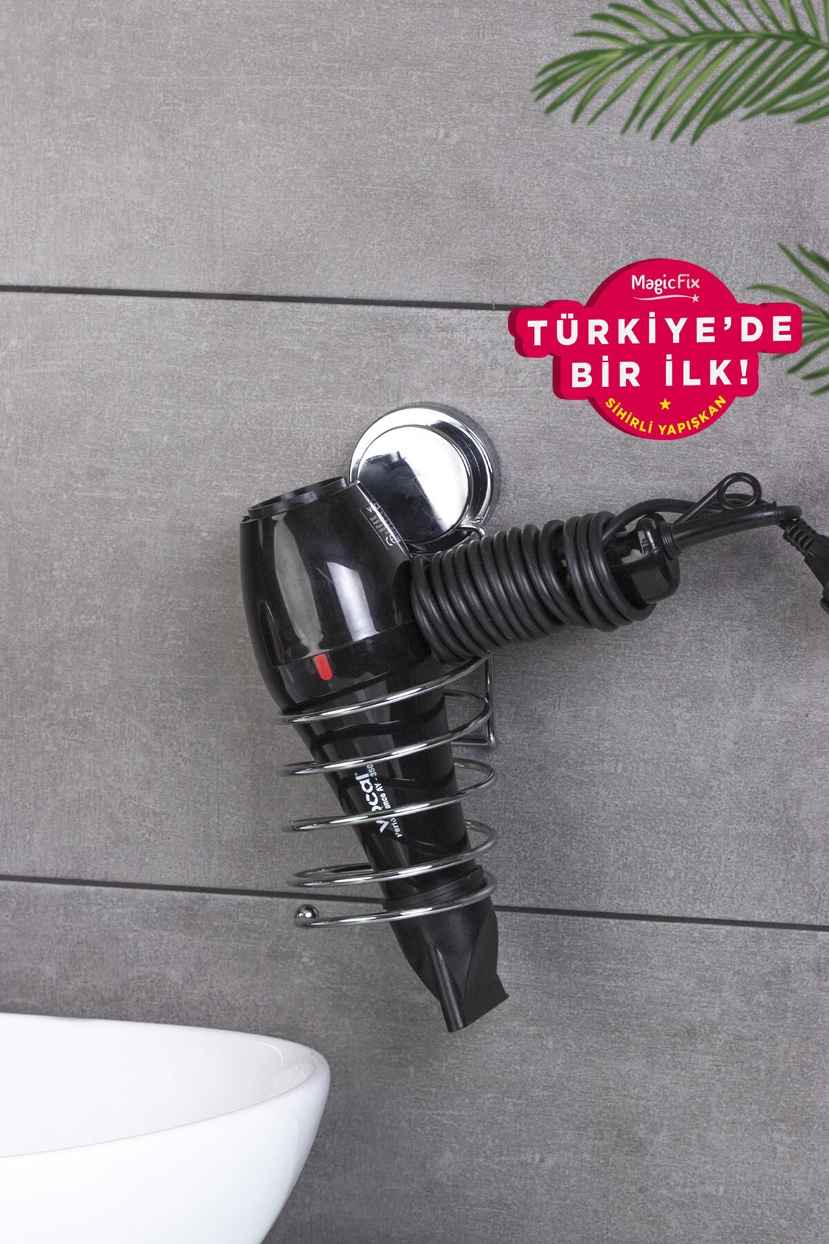 Okyanus Home Magic Fix Saç Kurutma Makine Askısı - İz Bırakmayan Sihirli Yapışkan