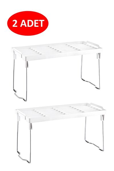 Okyanus Home Metal Ayaklı Tek Katlı Pratik Raf Düzenleyici 14x30