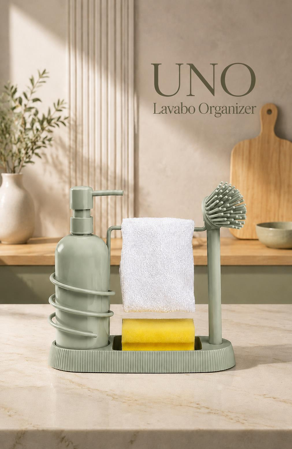 Okyanus Home Uno Lavabo Organizer - Yeşil