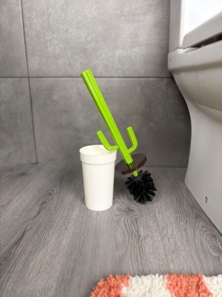 Okyanus Home Kaktüs WC Fırça Seti - Beyaz
