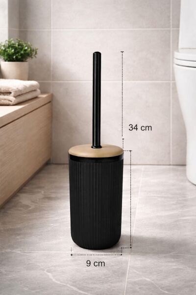 Okyanus Home Linea Due Siyah WC Fırçalık
