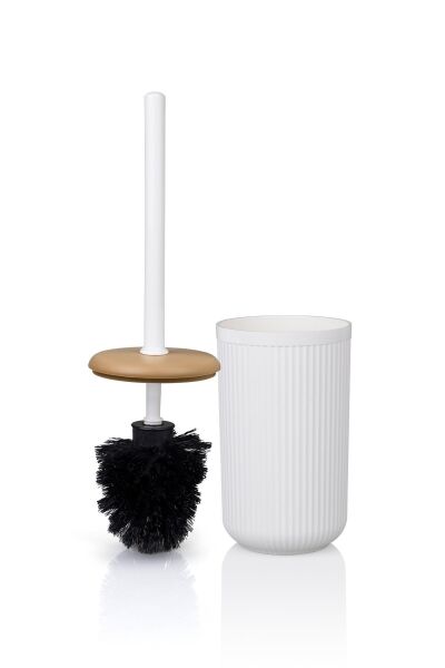 Okyanus Home Linea Due Kırık Beyaz WC Fırçalık