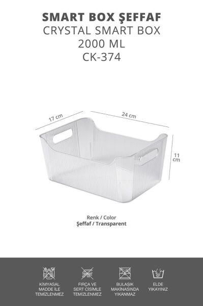 Okyanus Home Smart Box Şeffaf 3'lü Set 2000ML