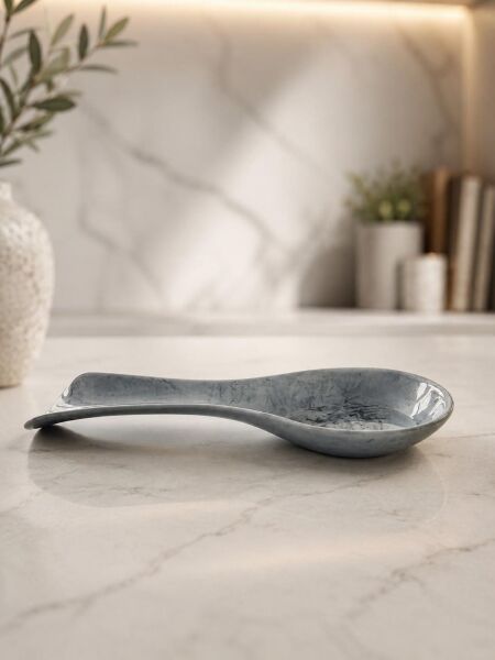 Okyanus Home Mermer Desen Kepçe Kaşık Altlığı