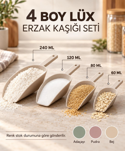 Okyanus Home 4'lü Lüx Erzak Kaşığı