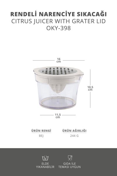 Okyanus Home Rendeli Narenciye Sıkacağı 600Ml