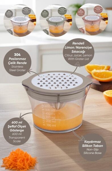 Okyanus Home Rendeli Narenciye Sıkacağı 600Ml