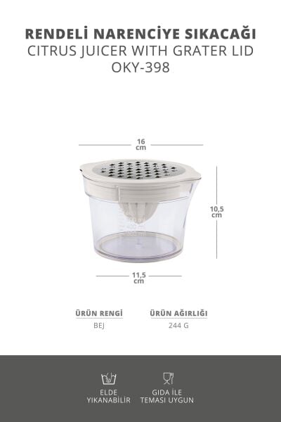 Okyanus Home Rendeli Narenciye Sıkacağı 600Ml