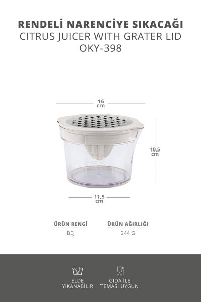 Okyanus Home Rendeli Narenciye Sıkacağı 600Ml