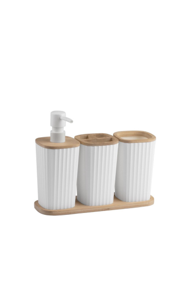 Okyanus Home Safir Bambu 3'lü Set Beyaz