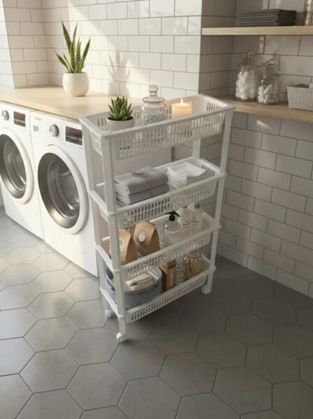 Okyanus Home 4 Katlı Tekerlekli Basic Banyo-Mutfak Düzenleyici