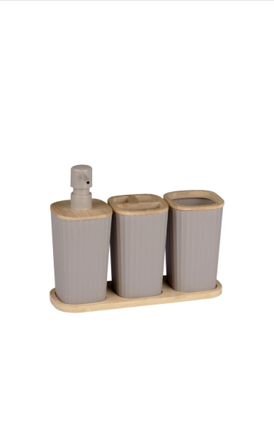 Okyanus Home Safir Bambu 3'lü Set Vizon
