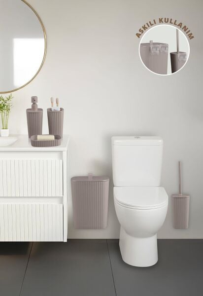 Okyanus Home Yapışkanlı  Safir Vizon 5'li Banyo Seti