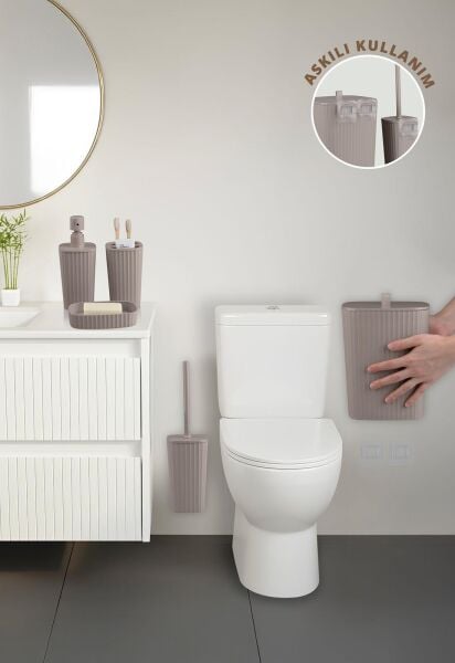 Okyanus Home Yapışkanlı  Safir Vizon 5'li Banyo Seti
