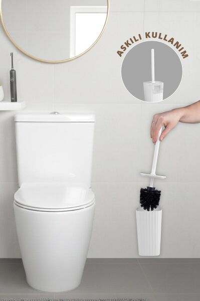 Okyanus Home Safir  Kendinden yapışkanlı Wc Fırçalık Beyaz