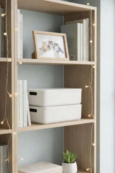 Okyanus Home Linea Smart Box Beyaz 4,5 Lt 2 Adet Kapaklı Çok Amaçlı Saklama Kutusu