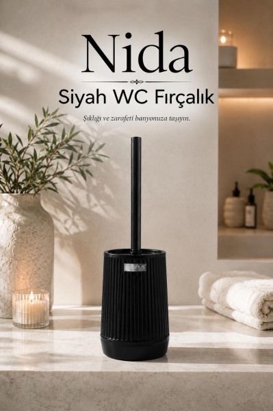 Okyanus Home Nida Siyah Eko Wc Fırçalık