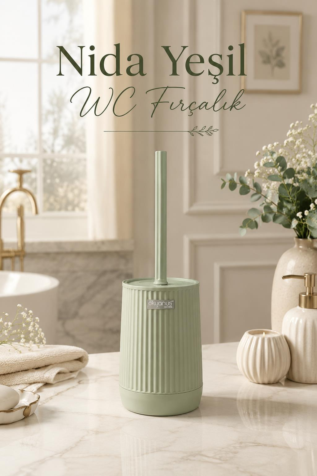 Okyanus Home Nida Yeşil Eko Wc Fırçalık