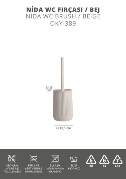 Okyanus Home Nida Bej Eko Wc Fırçalık