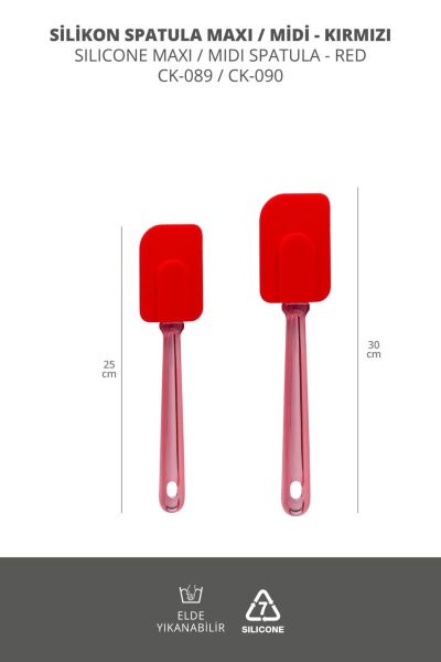 Okyanus Home 2'li Silikon Spatula Seti Kırmızı