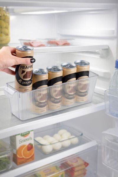 Okyanus Home 3 Adet Kapaksız Mini Buzdolabı Organizeri ve Saklama Kabı NO:2 2000ML
