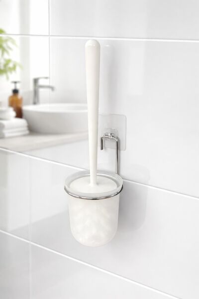 Okyanus Home Krom Magic Fix Sihirli Yapışkanlı Wc Fırçalık