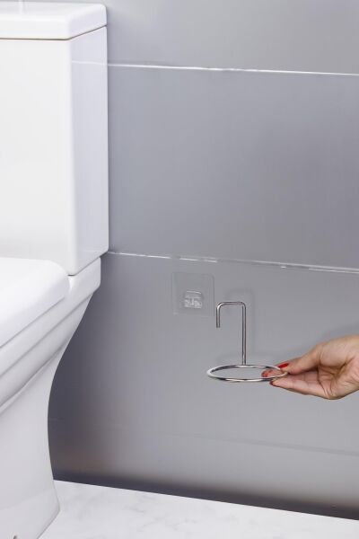 Okyanus Home Krom Magic Fix Sihirli Yapışkanlı Wc Fırçalık
