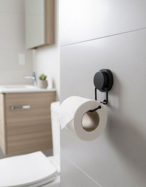 Okyanus Home Magic Fix Sihirli Yapışkan Siyah WC Kağıtlık