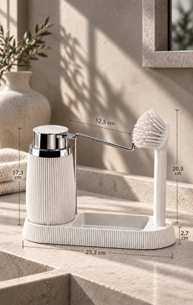 Okyanus Home Beyaz Premium Lavabo Seti