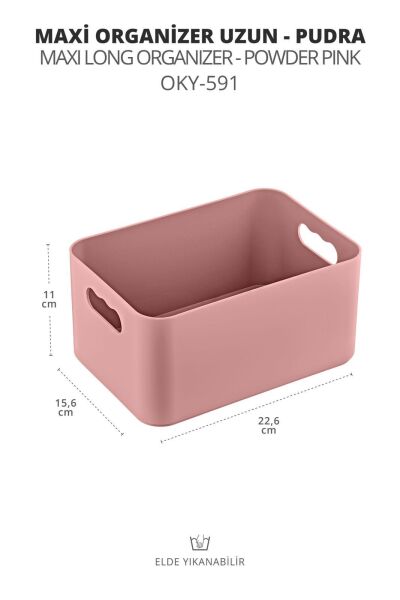 Okyanus Home  5 Parçalı Çok Amaçlı Bölmeli Organizer Seti - Pembe