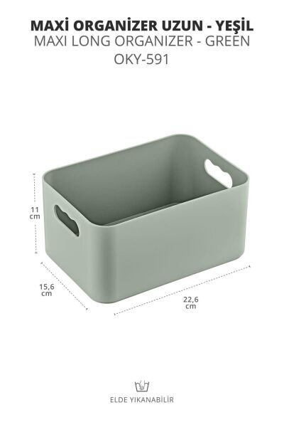 Okyanus Home  5 Parçalı Çok Amaçlı Bölmeli Organizer Seti - Yeşil
