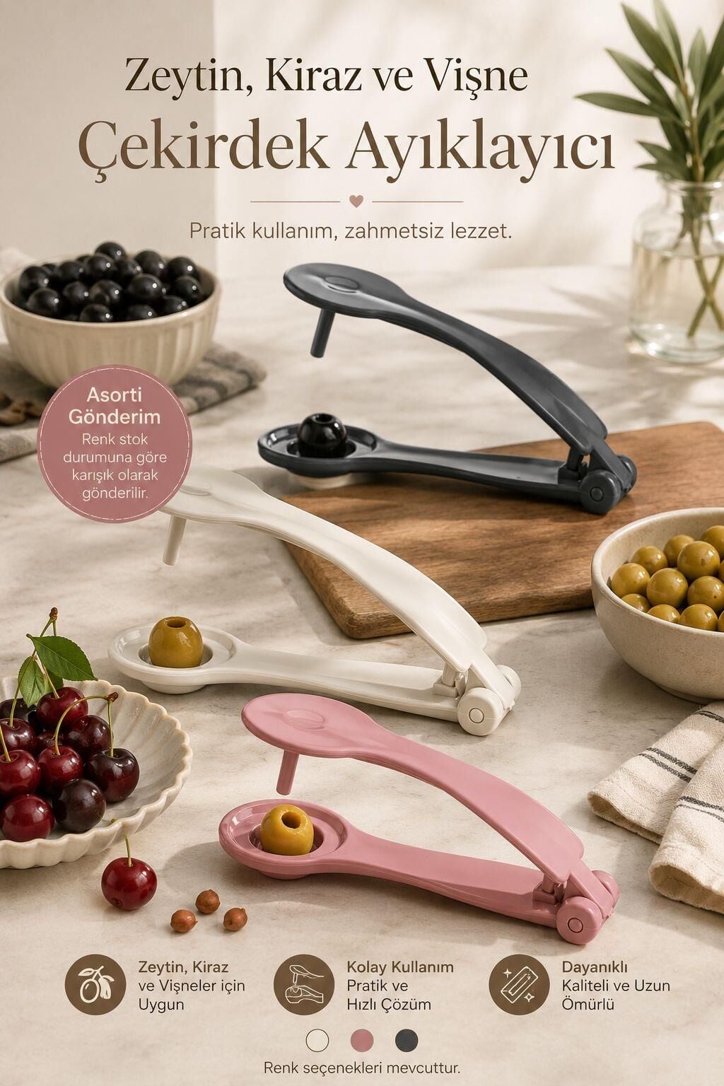 Okyanus Home Çekirdek Çıkartıcı Aparat -Zeytin,Kiraz,Vişne